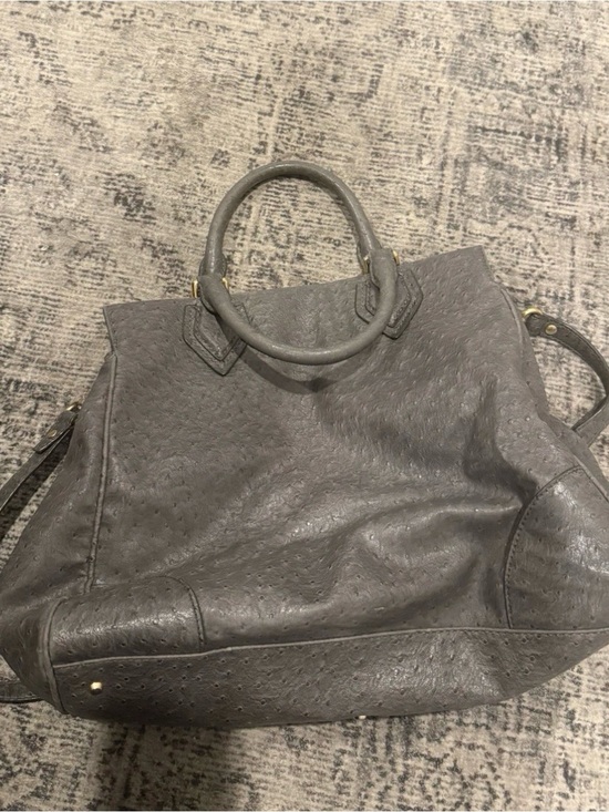 Marc By Marc Jacobs Handbags - Marc By Marc Jacobs Gray Ostrich-Textured Tote